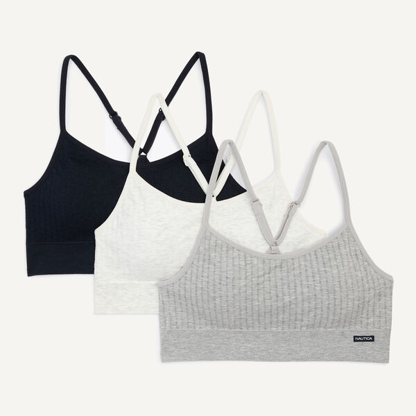 Recycled Seamless Racerback Bra, 3-Pack