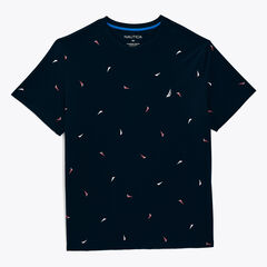 Big & Tall Sustainably Crafted Printed Crewneck T-Shirt,Navy,large