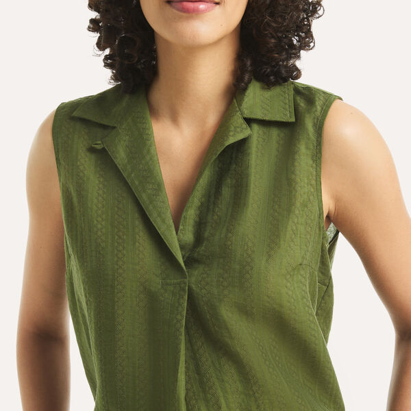 Sleeveless Popover Top