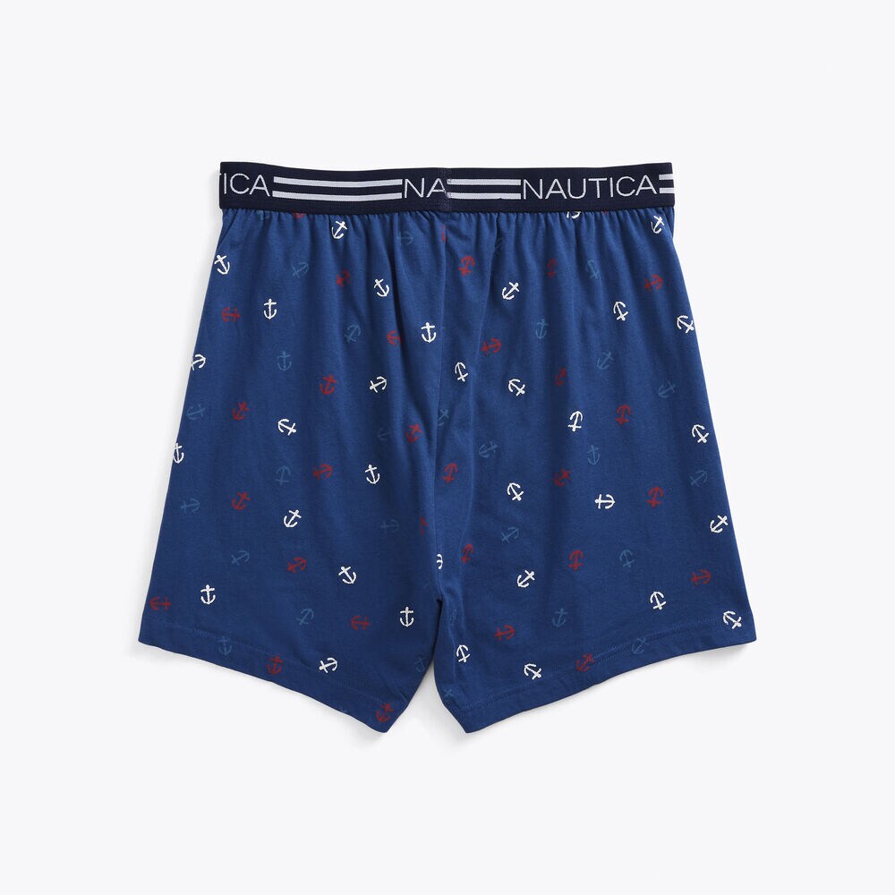 SCRIBBLE ANCHOR PRINT BOXER,Dark Navy,large