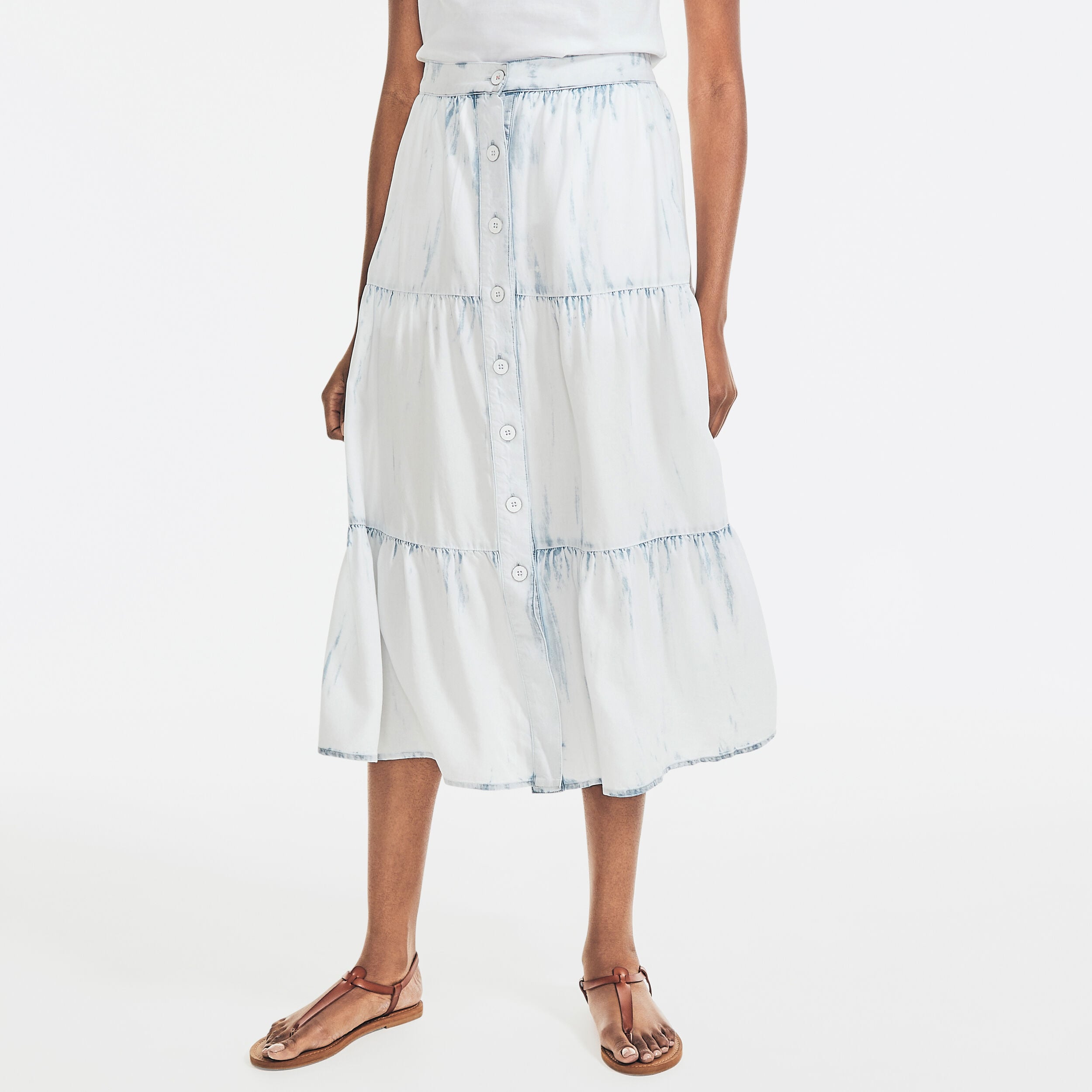Tier midi skirt clearance