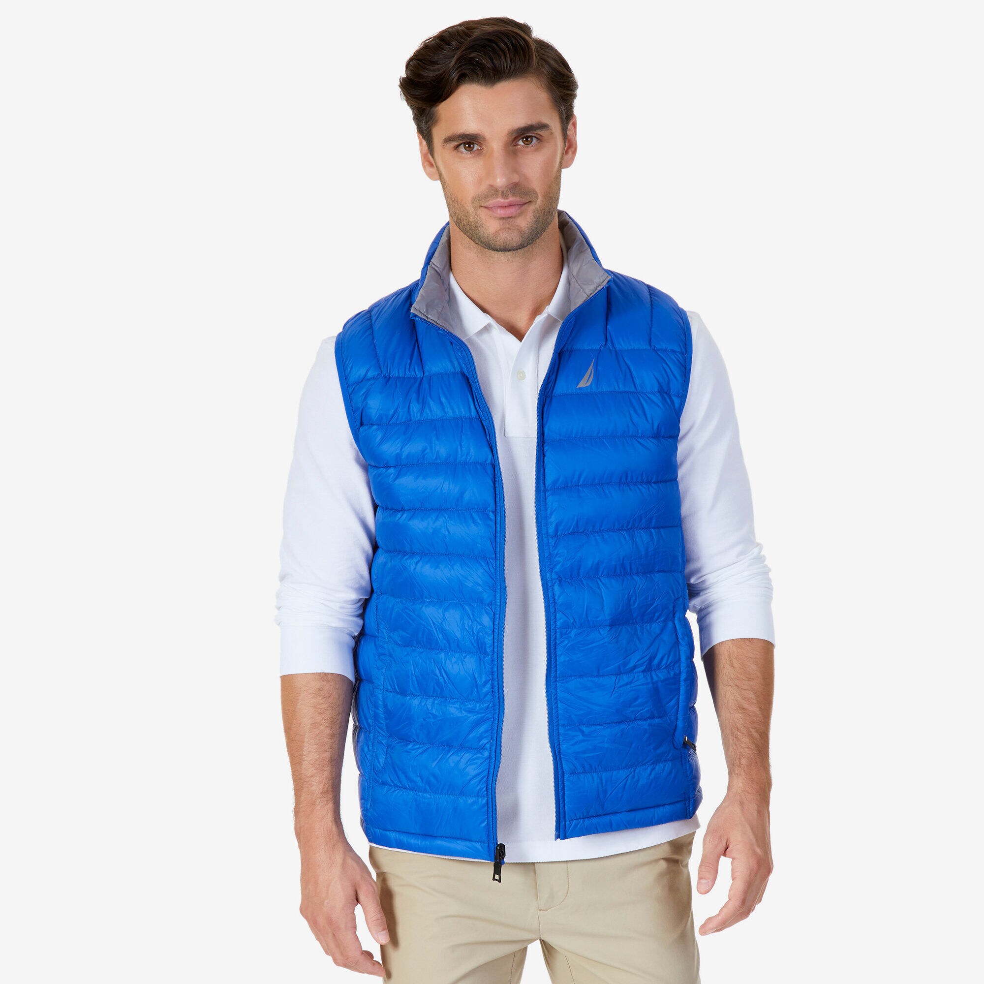 Reversible Down Vest,Bright Cobalt,large