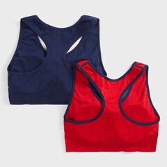COLORBLOCK LOGO SPORTS BRA, 2-PACK,Navy,large
