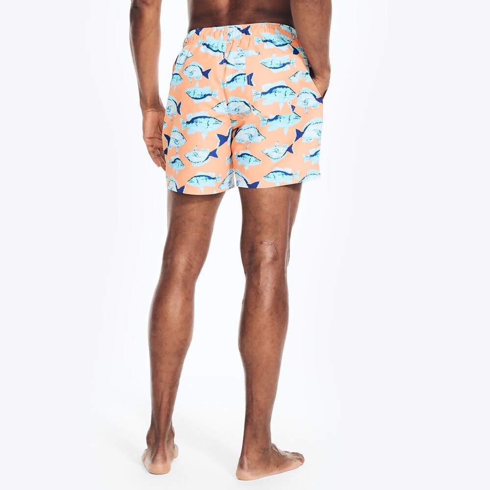 6" Tropical Print Quick-Dry Swim,Orchid Pink,large