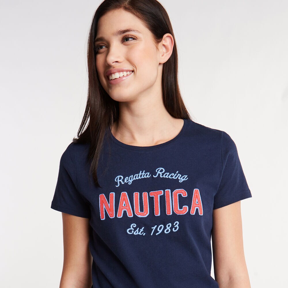 Nautica '83 Graphic Tee,Stellar Blue Heather,large