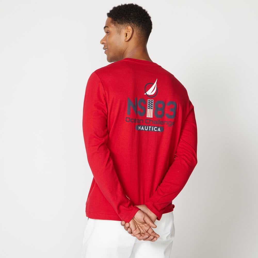 NS-83 OCEAN CHALLENGE LONG SLEEVE T-SHIRT,Nautica Red,large