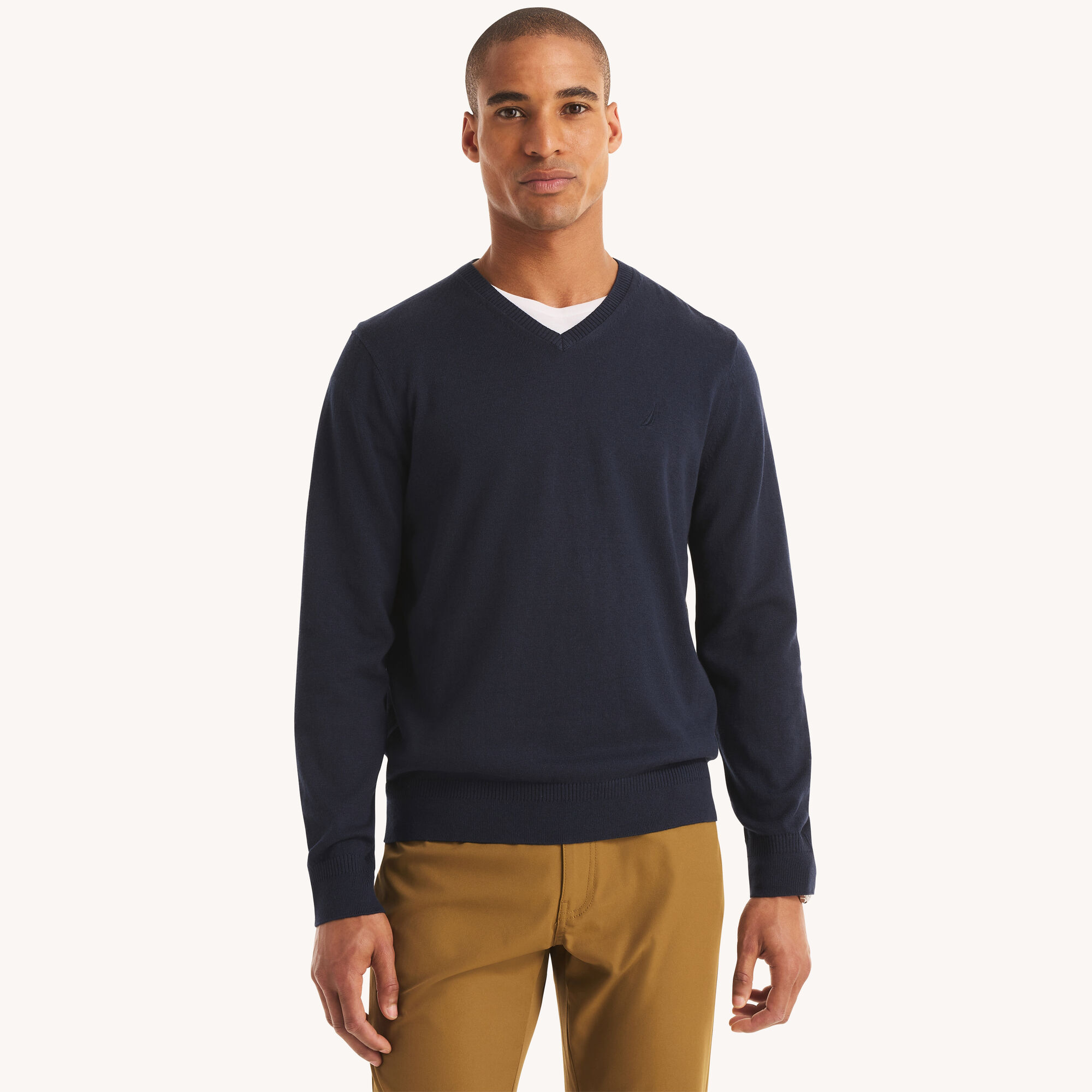 Navtech V-Neck Sweater,Navy,large