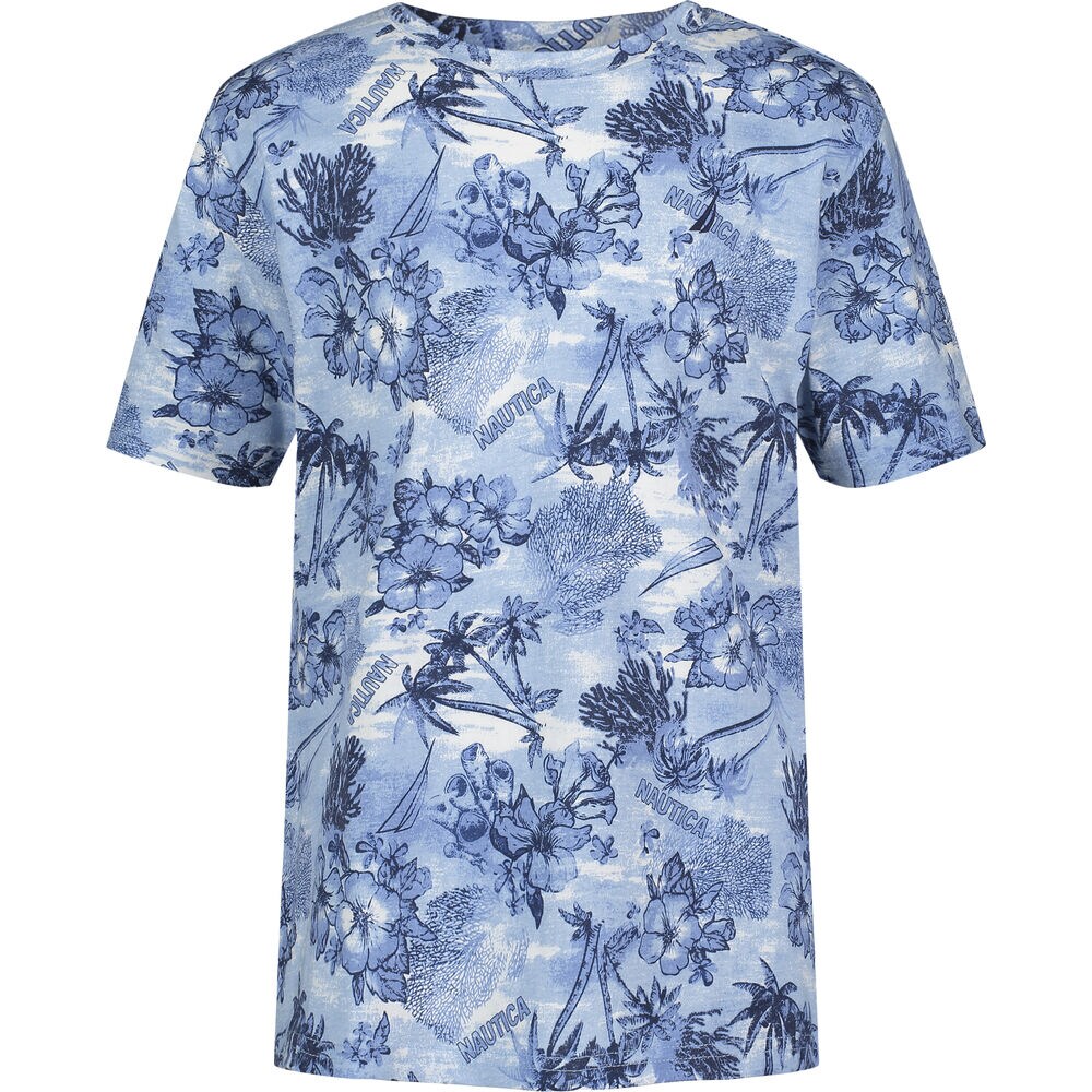 LITTLE BOYS' PARADISE PRINTED GRAPHIC T-SHIRT (4-7),Azure Blue,large