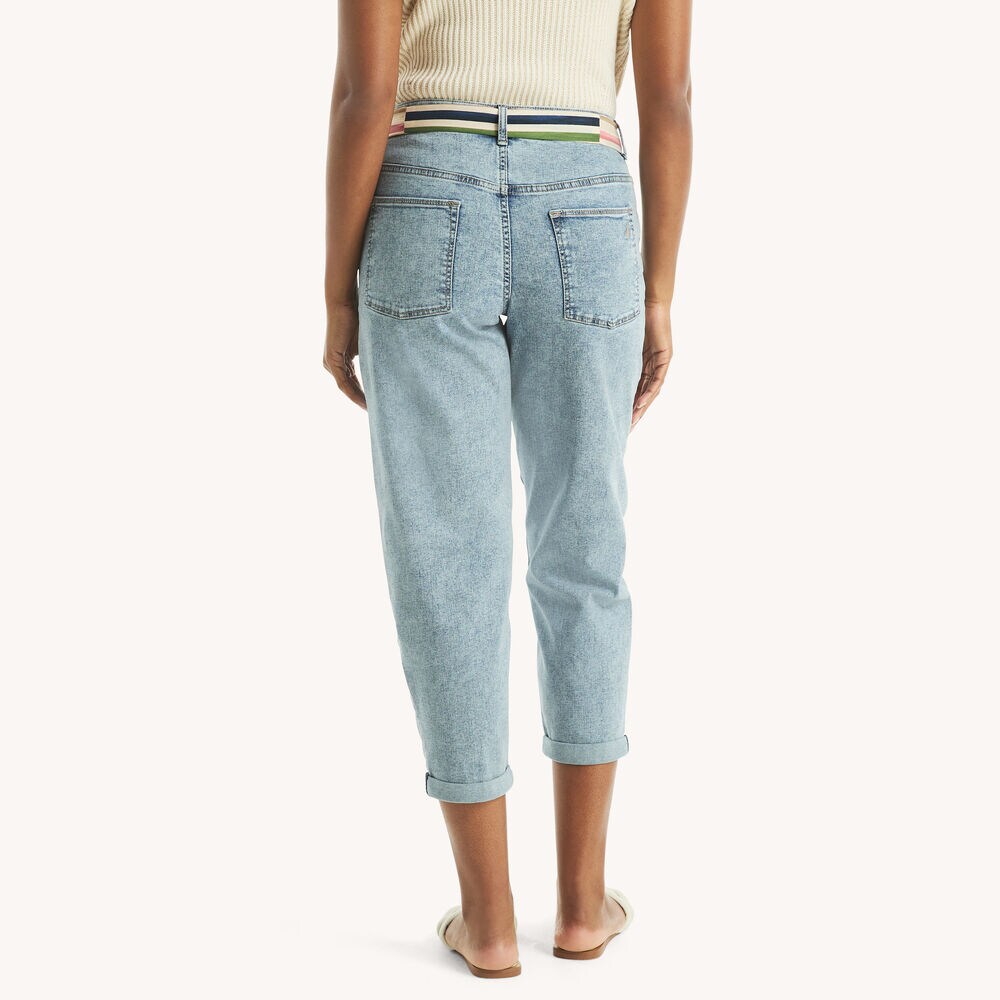 Belted High-Rise Jean,Angel Blue,large