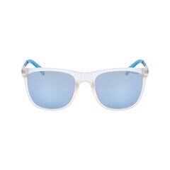 Rectangular Sunglasses with Matte Frame,Light Wash Distress,large