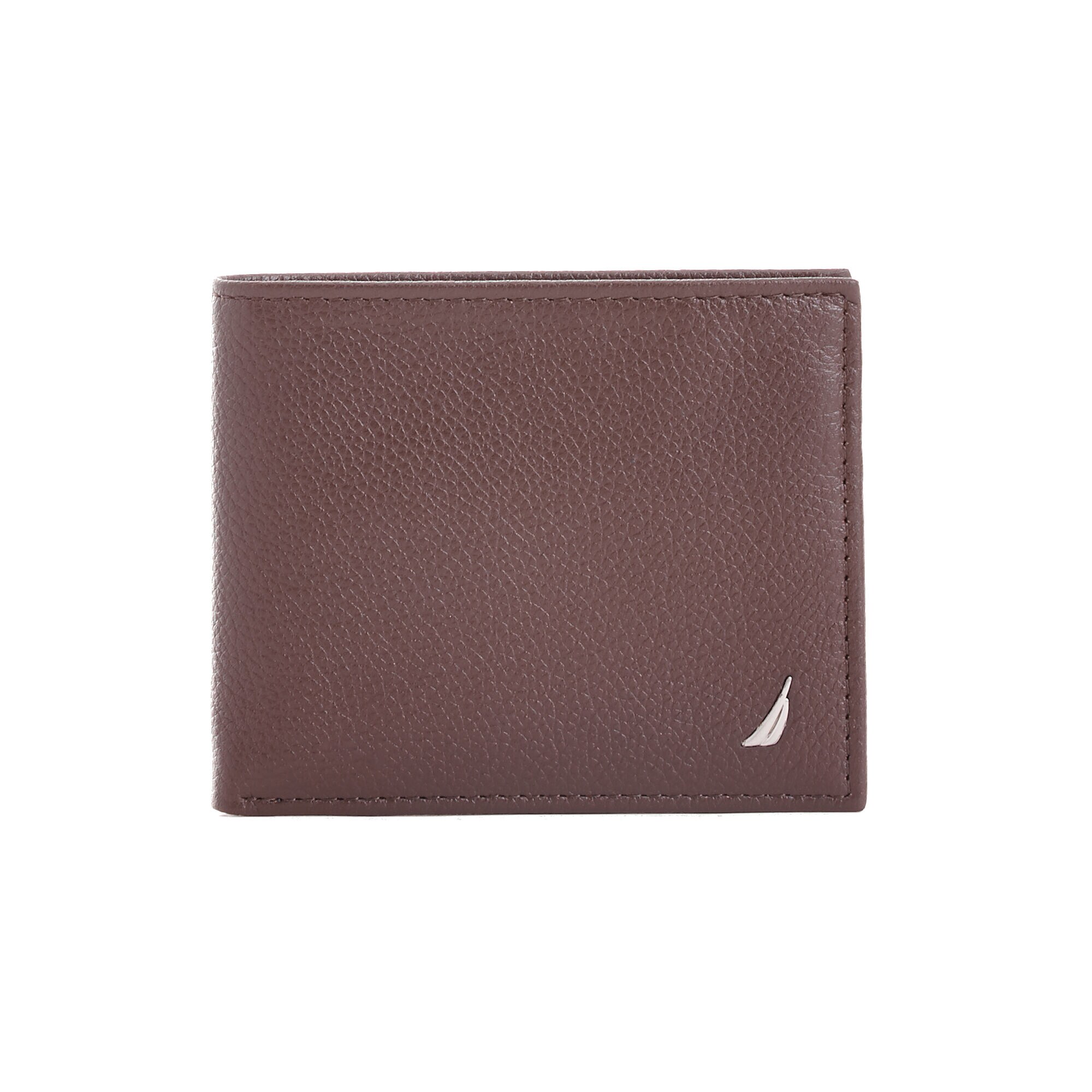 Milled Flat Billfold Wallet,Brown Stone,large