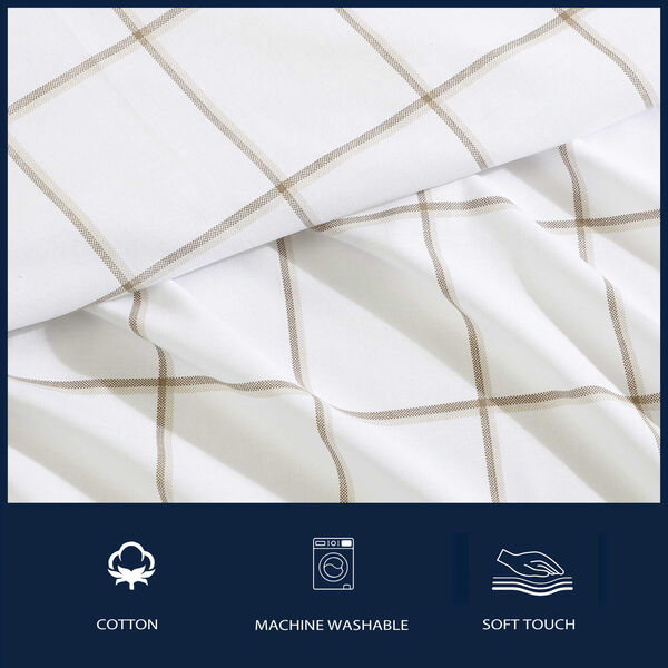 Plot Beige King Sheet Set