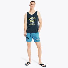 7" LOGO FLAG QUICK-DRY SWIM,True Navy,large