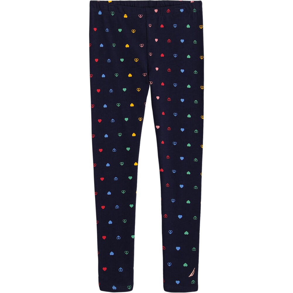 LITTLE GIRLS' HEART LEGGING (4-6x),Navy,large