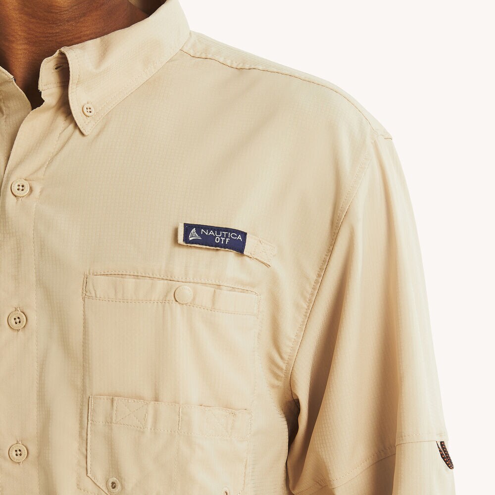 Nautica OTF UPF 30+ Shirt,Pale Blue,large