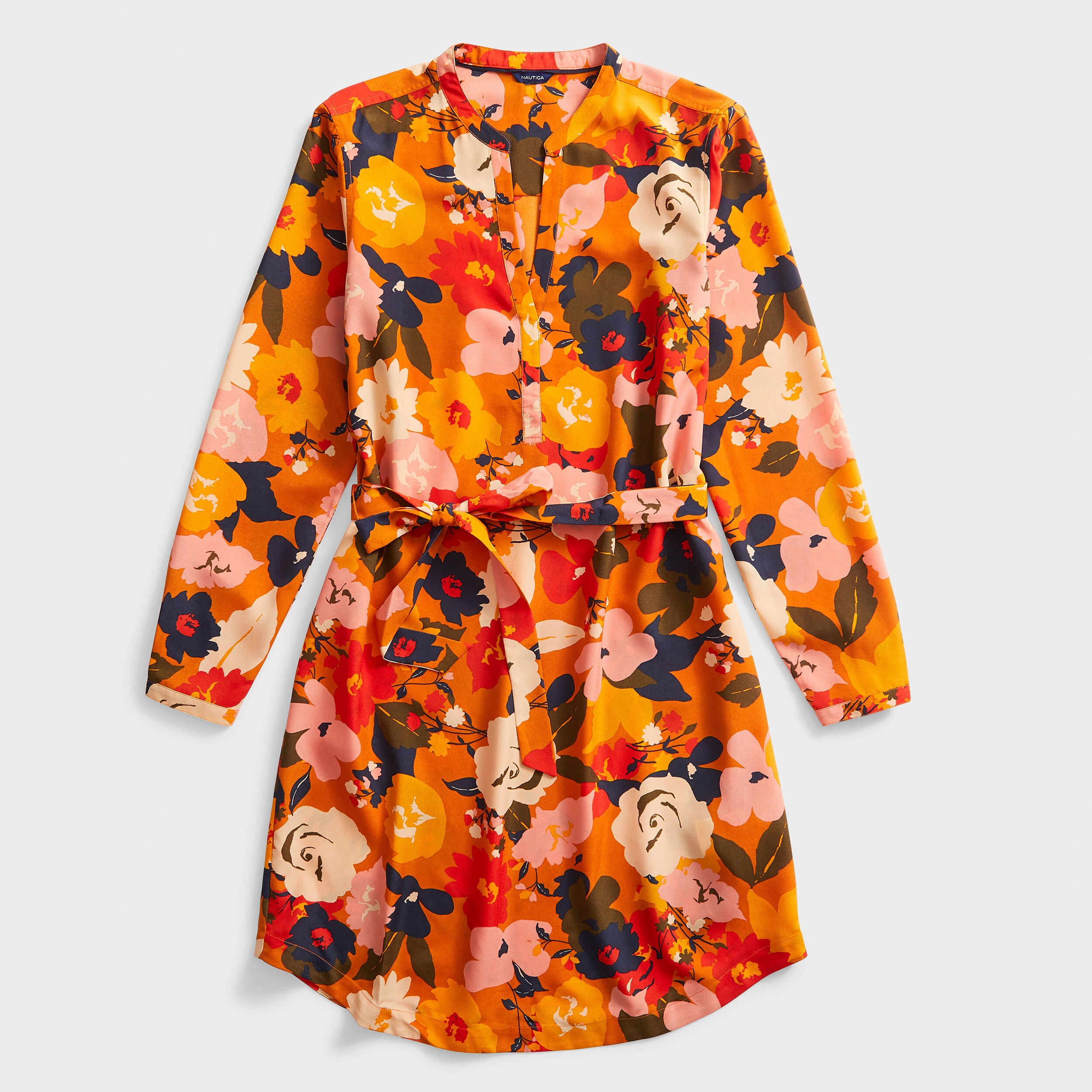 floral belted dress
