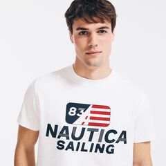 SAILING '83 GRAPHIC T-SHIRT,Bright White,large