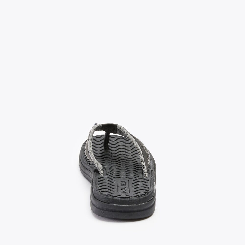 LOGO-EMBOSSED SANDAL,True Black,large
