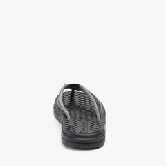 LOGO-EMBOSSED SANDAL,True Black,large