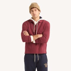 Classic Fit Long-Sleeve Polo,Faded Orange,large