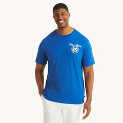 Big & Tall Sailing Graphic T-Shirt,Bolt Blue,large