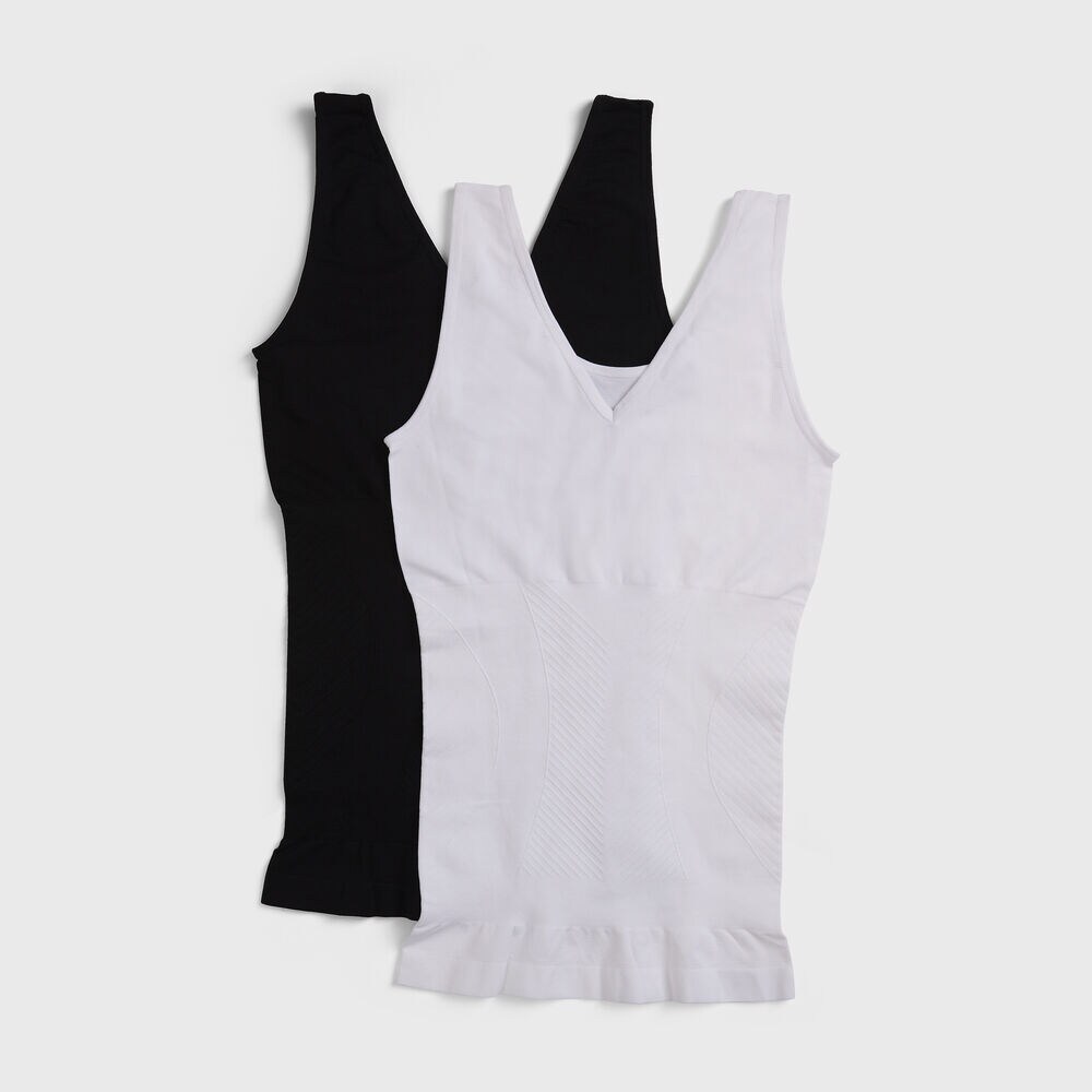 JACQUARD SHAPING TANK, 2-PACK,Black,large