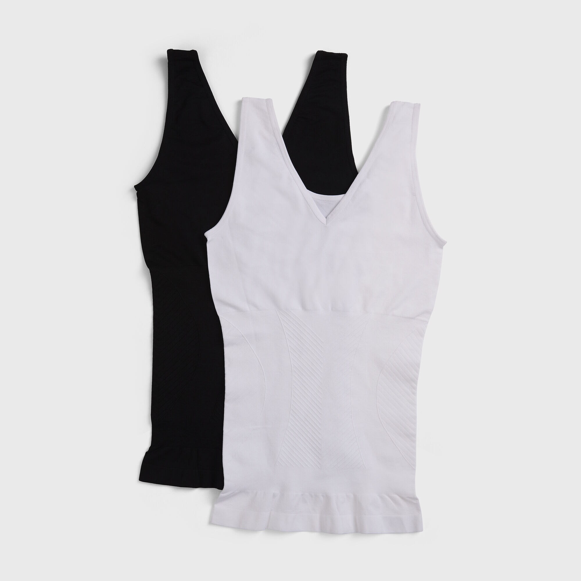 JACQUARD SHAPING TANK, 2-PACK,Black,large