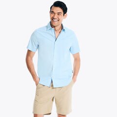NAVTECH TRIM FIT PLAID SHIRT,Cobalt Wave,large