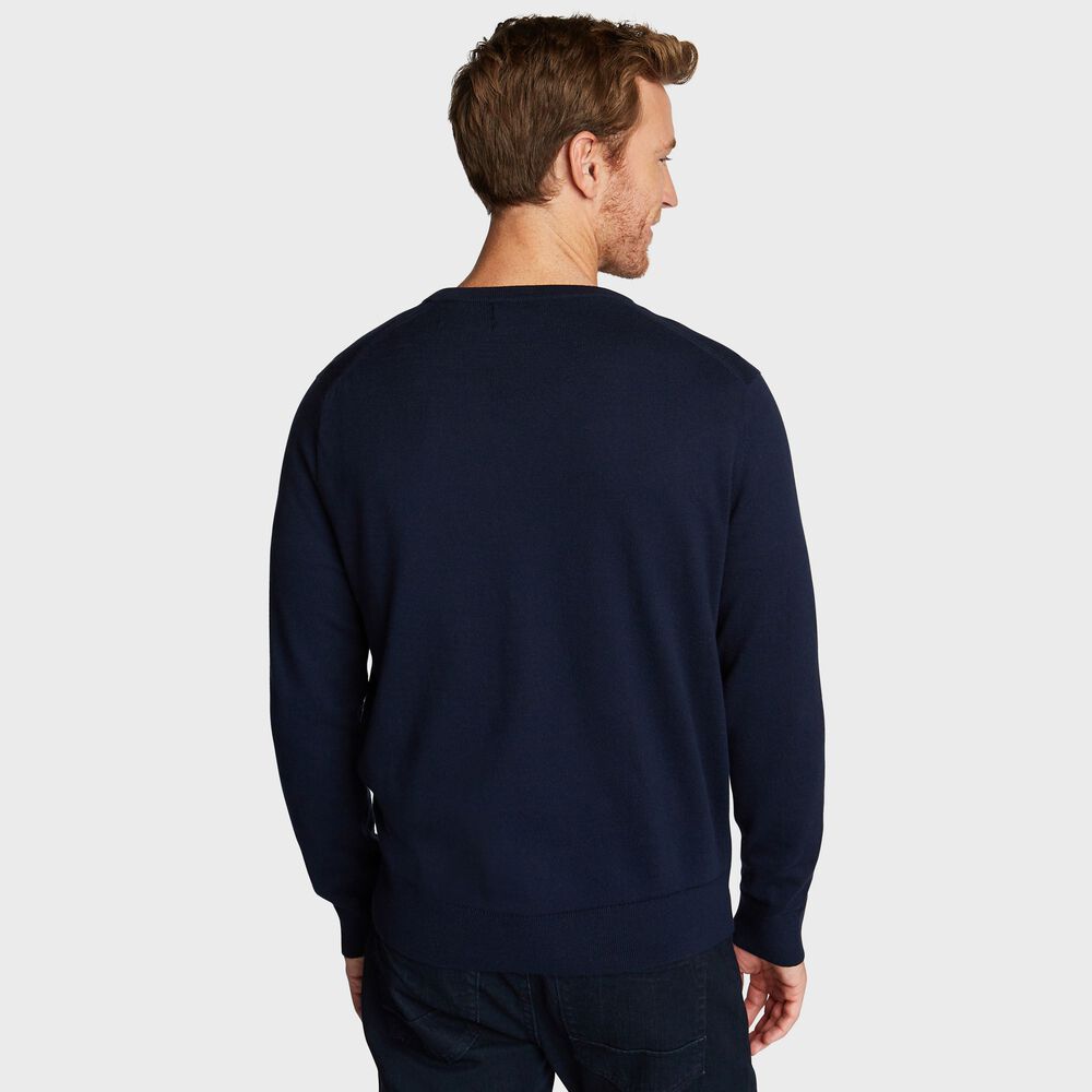 BIG & TALL V-NECK NAVTECH SWEATER,Navy,large