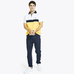 CLASSIC FIT CHEST-STRIPE POLO,Bright White,large