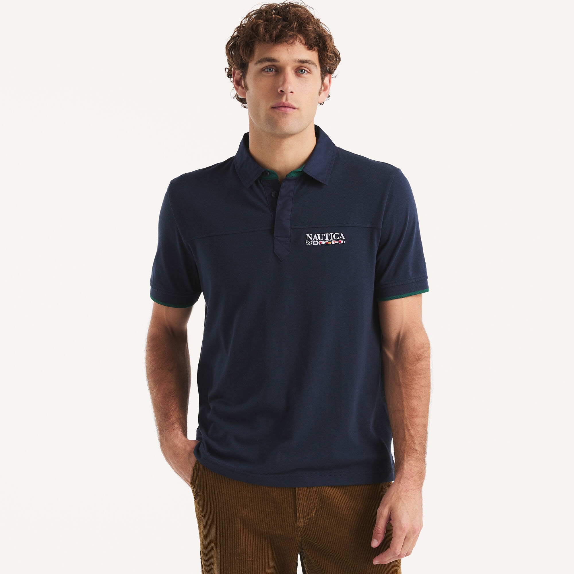 Classic Fit Polo,Stellar Blue Heather,large