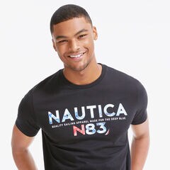OCEAN PATTERN N83 GRAPHIC T-SHIRT,True Black,large