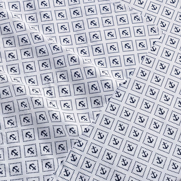 Diamond Anchor Blue Queen Sheet Set