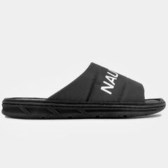 LOGO EMBOSSED SLIDE SANDAL,Black,large