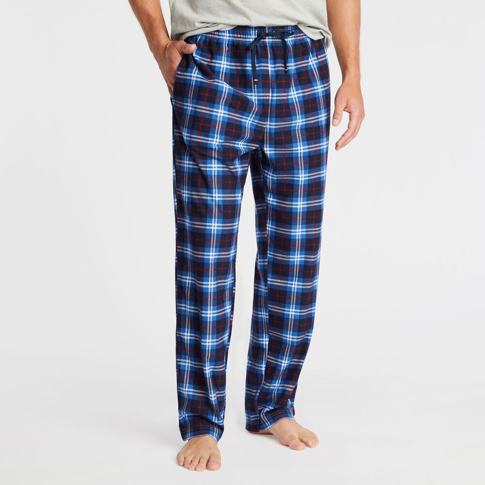 PLAID FLEECE SLEEP PANT,Bright White,large