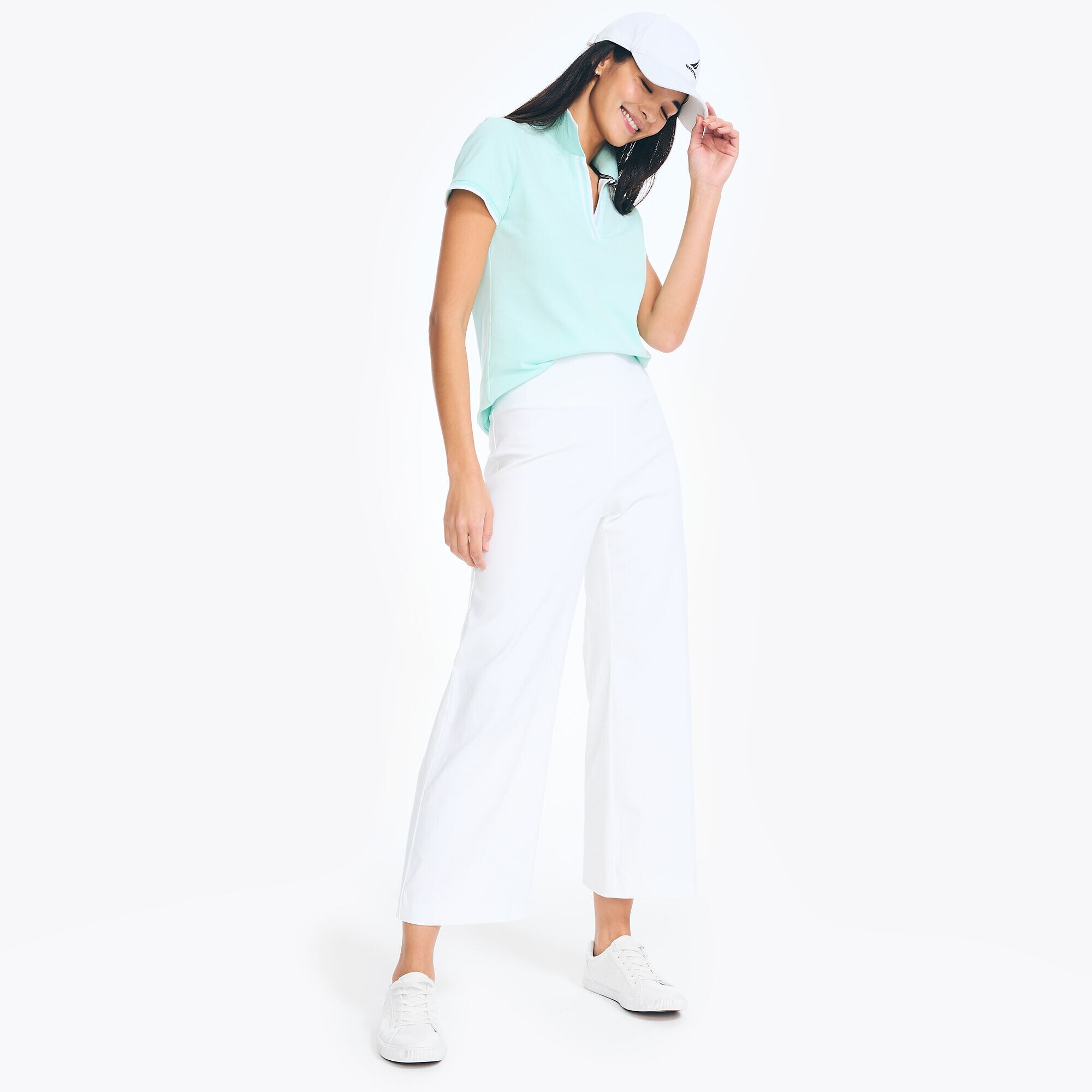 WIDE LEG CROPPED PULL-ON TROUSER,Bright White,large