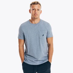 CLASSIC FIT POCKET T-SHIRT,Anchor Blue Heather,large