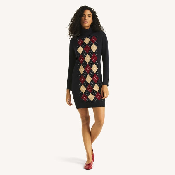 Argyle Sweater Dress