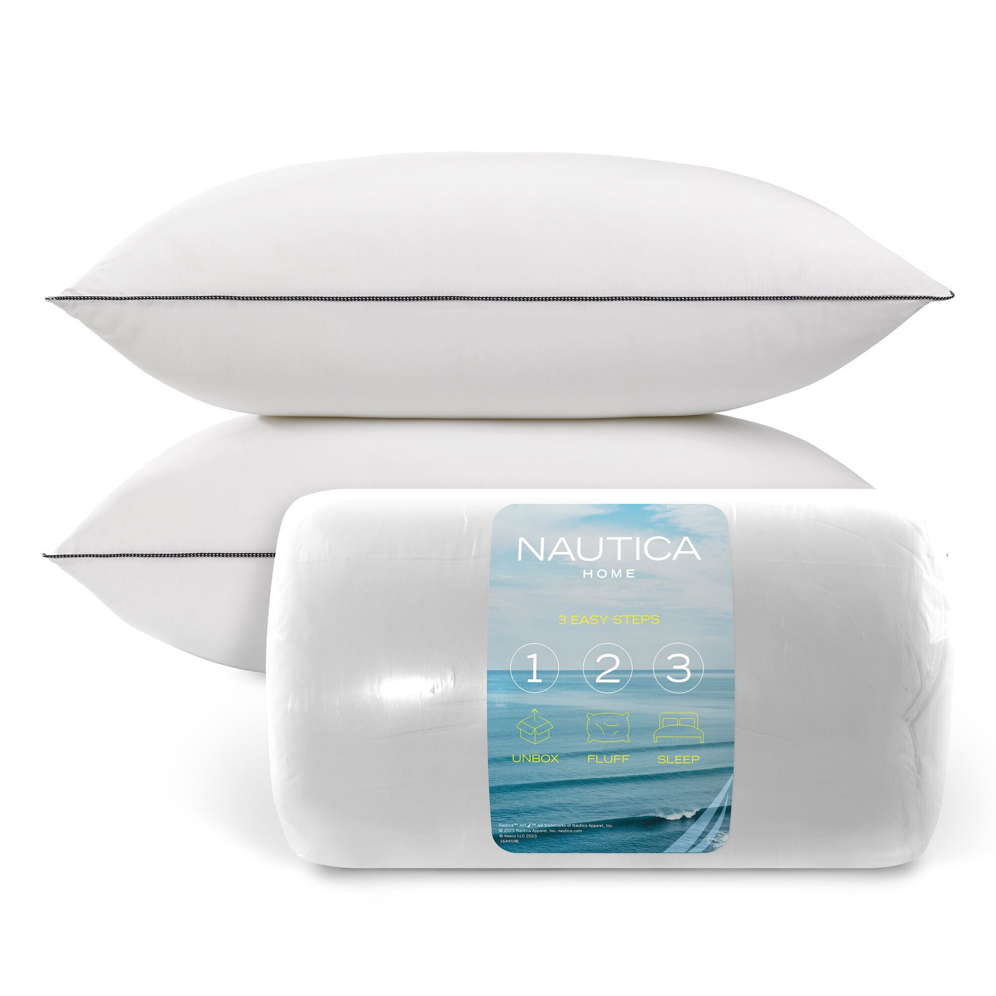 All Sleep Positions Standard/Queen 2pc Pillows,Antique White Wash,large