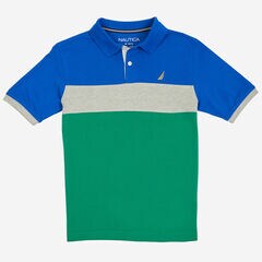 Toddler Boys' Chest Stripe Polo Shirt (2T-3T),Reef Blue,large