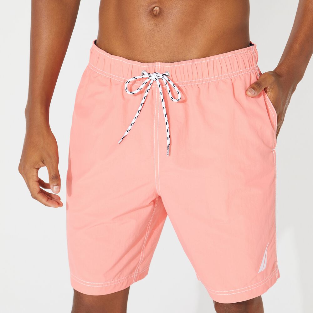 8" BIG & TALL SWIM TRUNKS,Pale Coral,large