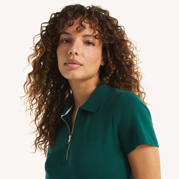 Zip-Up Polo Dress