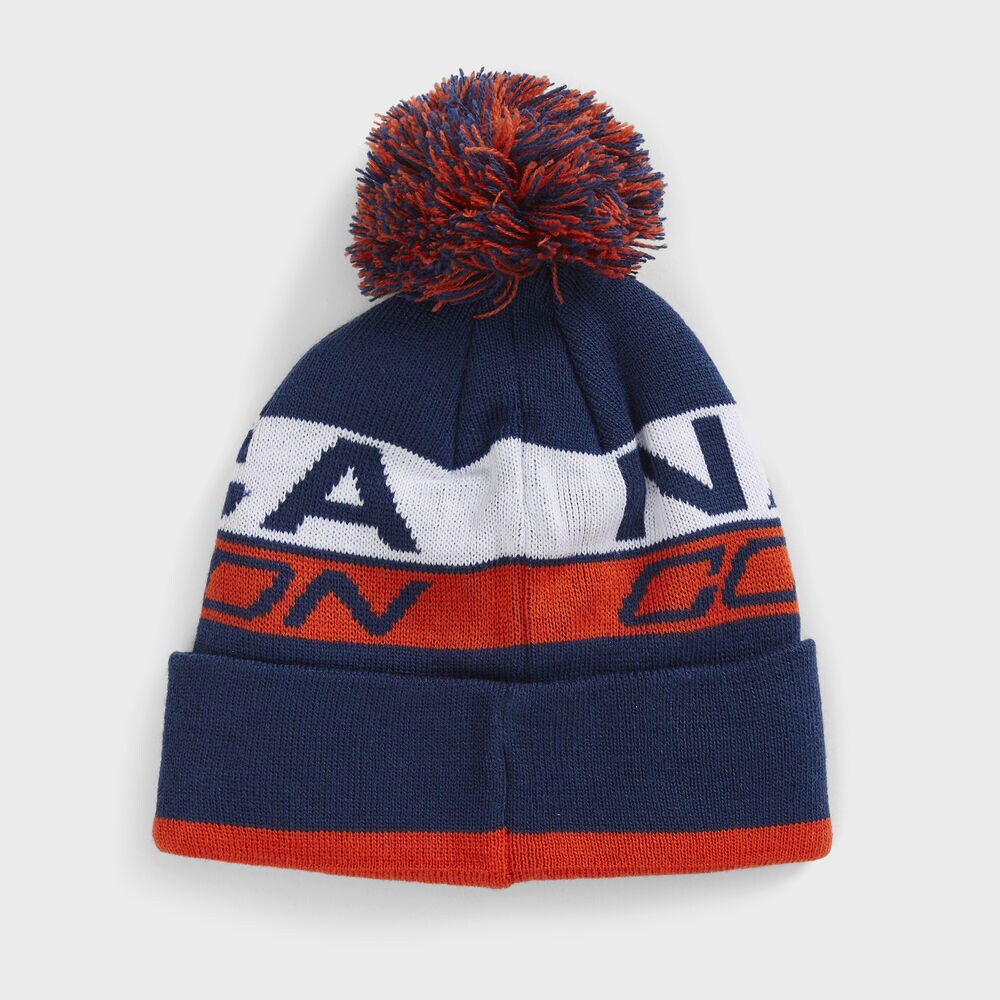 COMPETITION LOGO POM-POM BEANIE,Navy,large
