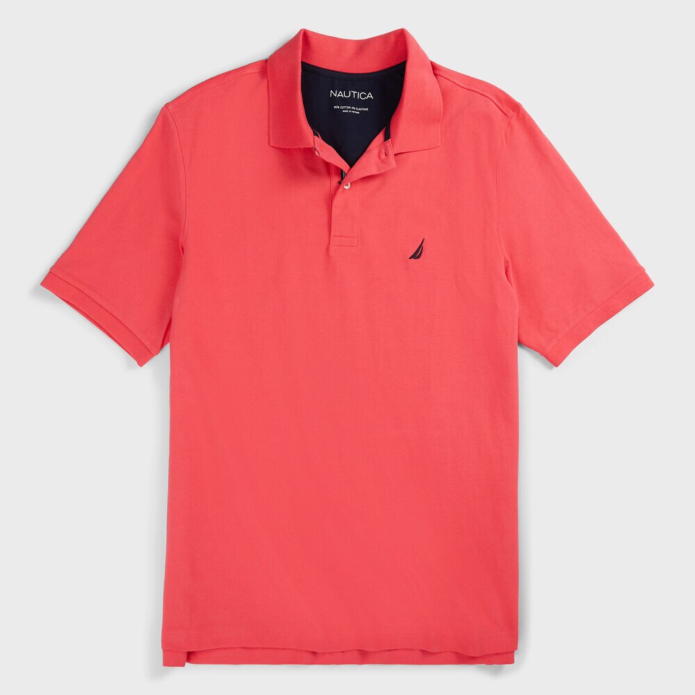 BIG & TALL STRETCH MESH POLO,Persian Red,large