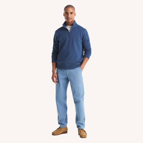 Classic Fit Piqu&eacute; Fleece Quarter-Zip Sweatshirt