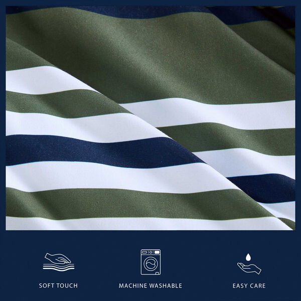 Uphaul Stripe Green Twin/Twin XL Comforter Set