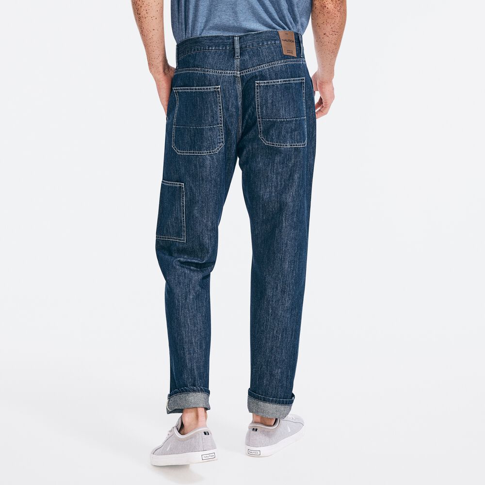 SUSTAINABLY CRAFTED RELAXED FIT UTILITY DENIM,Peacoat,large