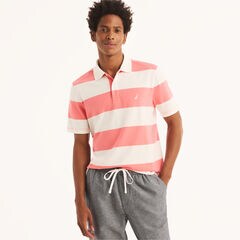 Classic Fit Striped Polo,Teaberry,large