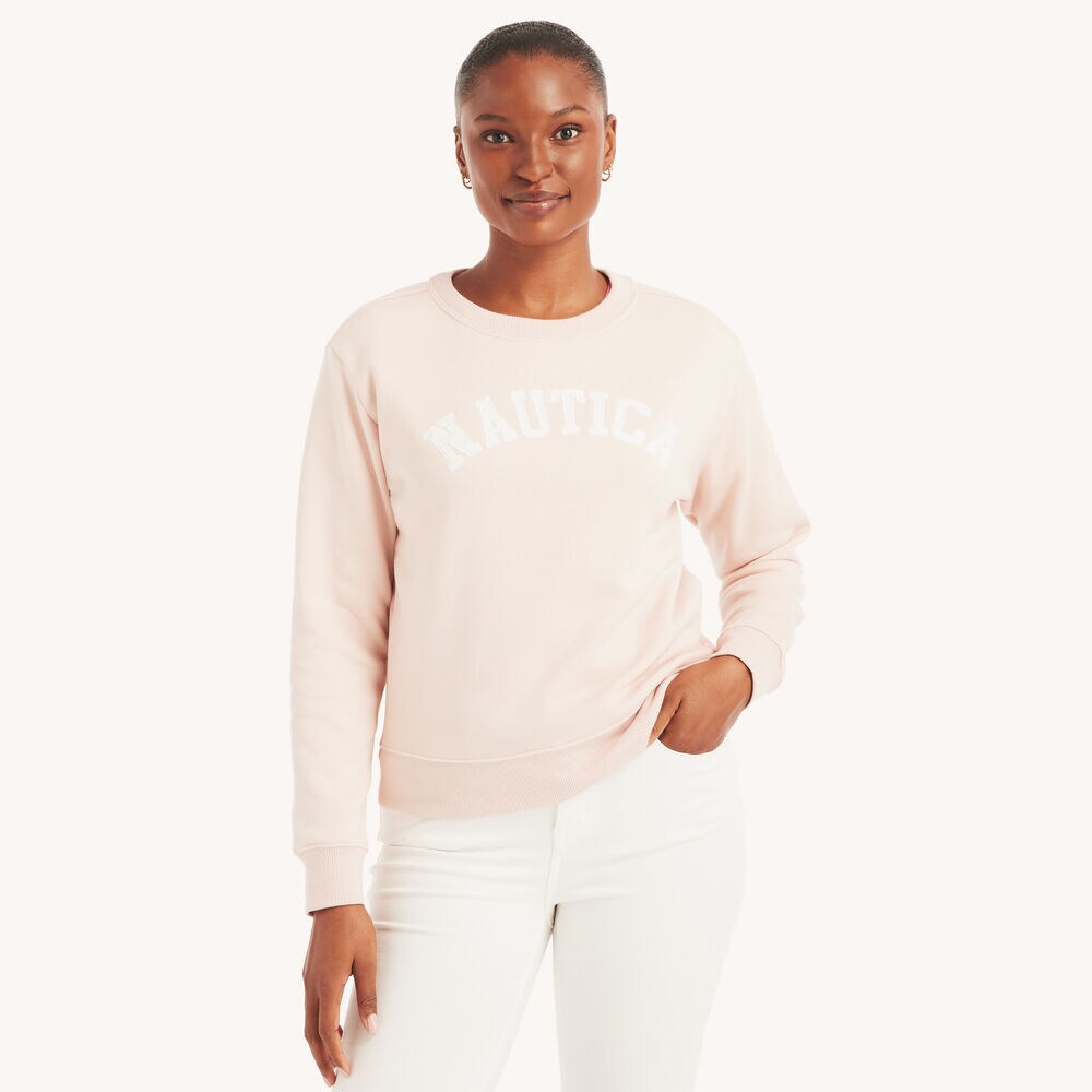 Logo Crewneck Sweatshirt,Bow Burgundy,large