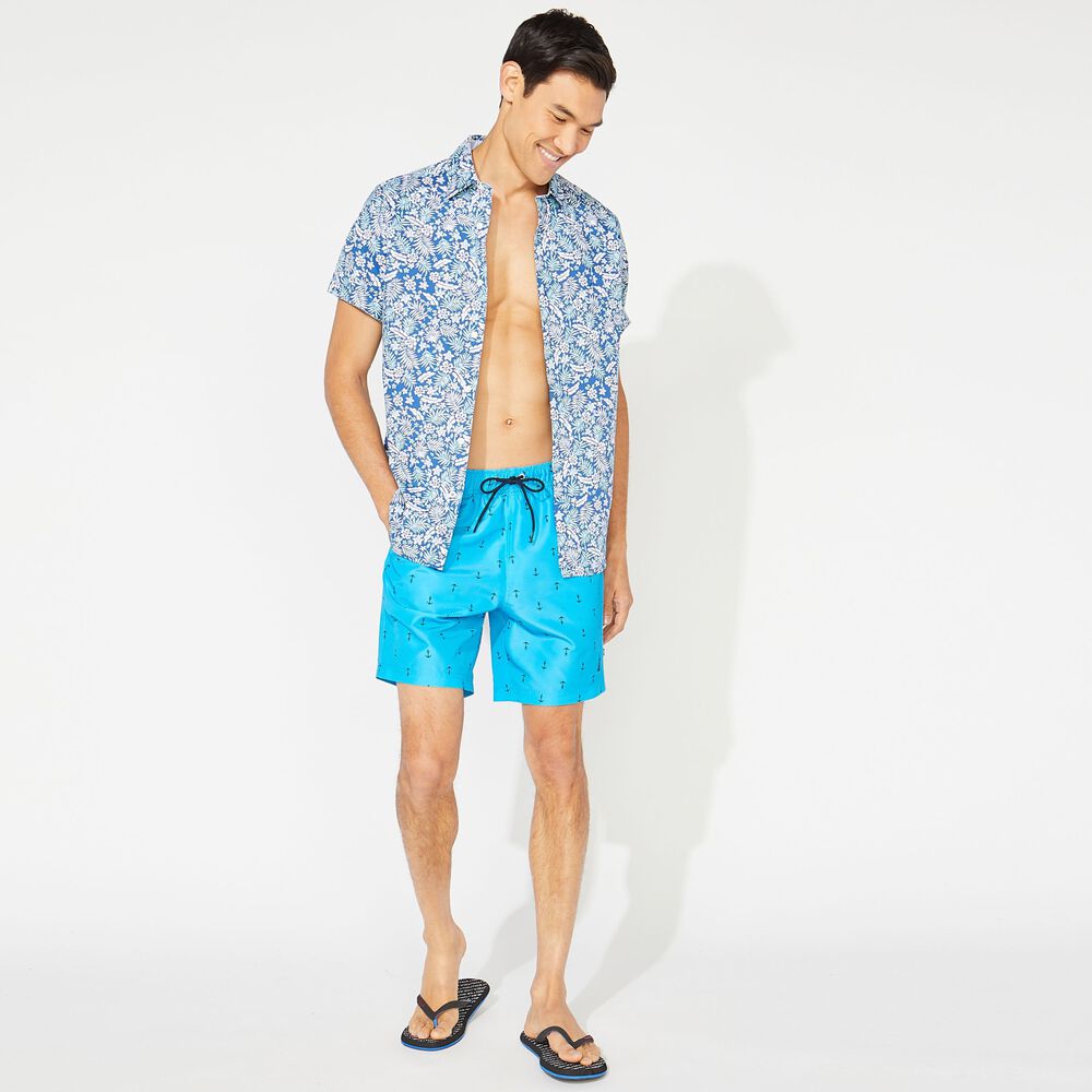 8" ANCHOR PRINT QUICK-DRY SWIM,Hawaiian Ocean,large